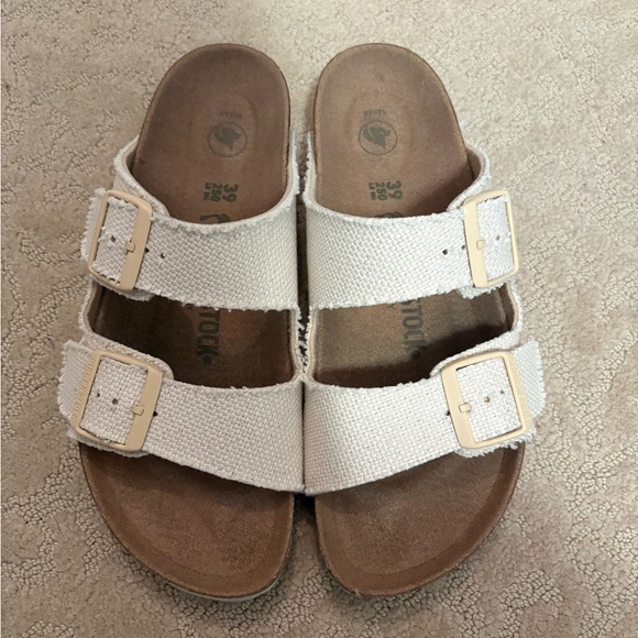 Birkenstock Shoes - Birkenstock Cream Double-Strap Sandals (Narrow)